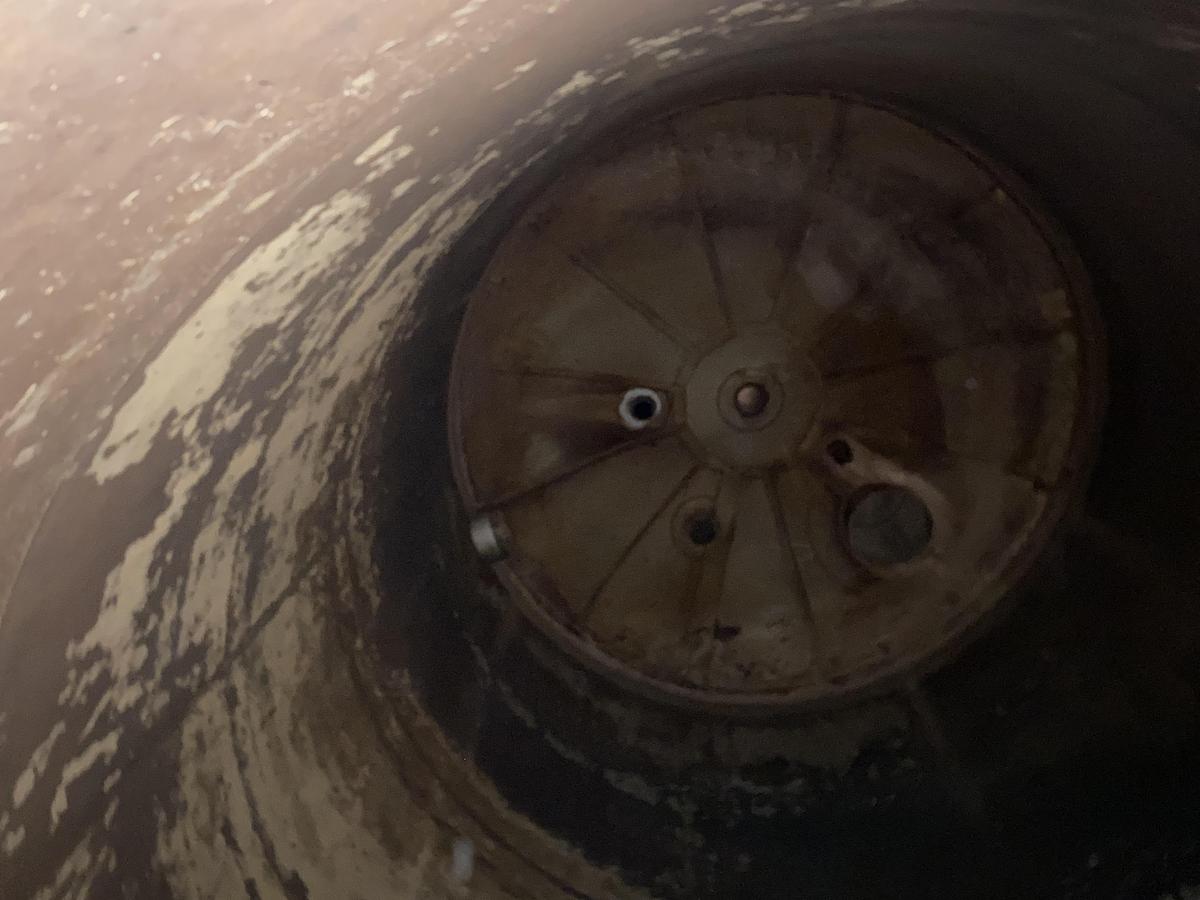 Used Used Erected Steel Products 27,636 gallon 304L stainless steel storage tank.