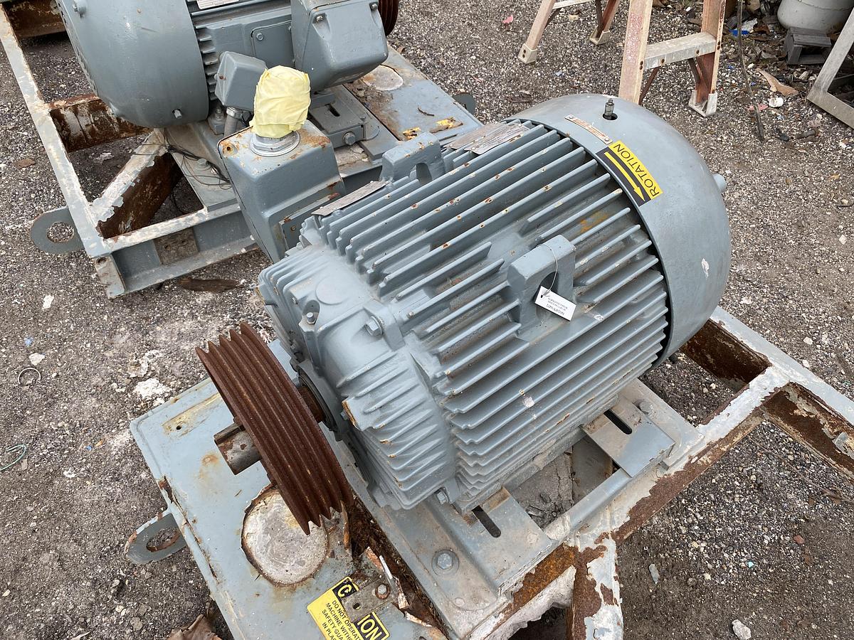 Used (3) Used  75 HP GE Extra Severe Duty AC Motors
