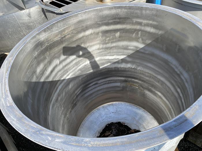 Used 250 gallon stainless steel vertical tank