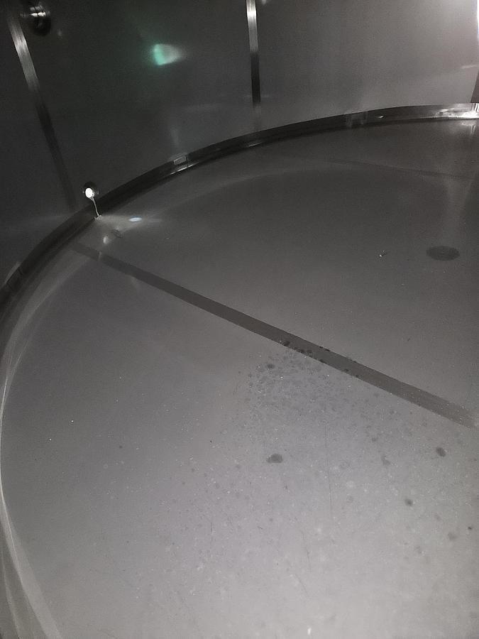 Used Used Feldmeier 14,000 gallon 304 stainless steel sanitary storage tank.