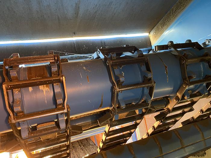 Used Used Bruks 70' Back-On Truck Dump with optimized smooth cargo flow receiving hopper