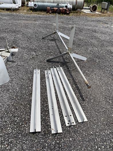 Used Used Right-Angle Drive with 12' long SS Shaft and Blades