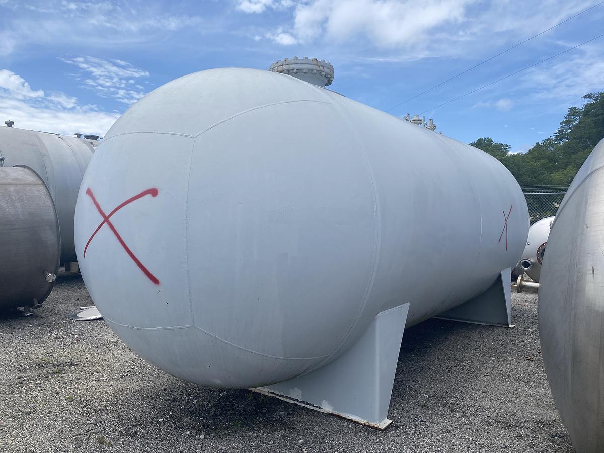 Used Used Horton Pressure Vessel built by Chicago Bridge and Iron Works approximately 12,0000 gallon carbon steel horizontal pressure tank