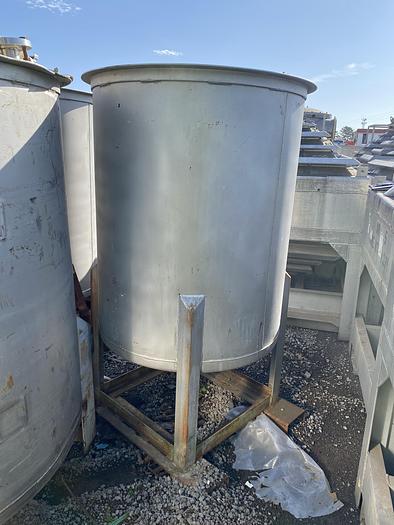 Used 250 gallon stainless steel vertical tank