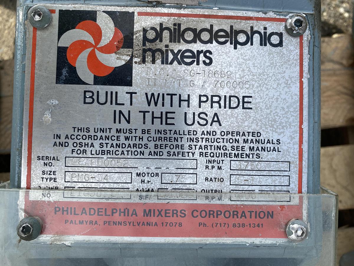 Used (2) Used Philadelphia Model PMG-34 mixers