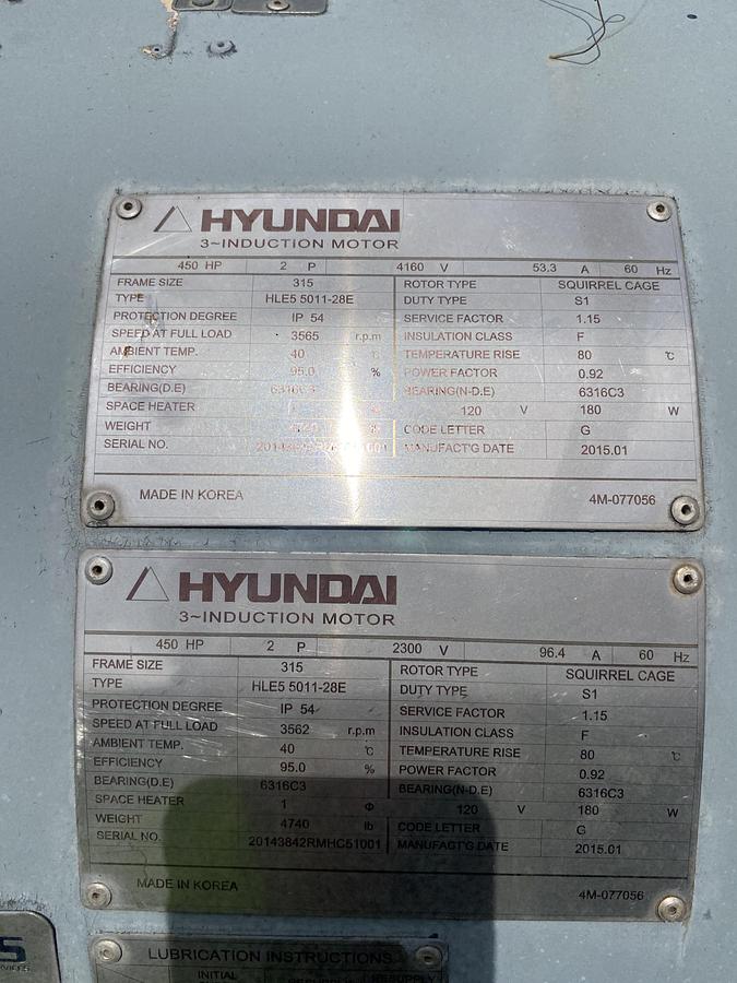 Used Used Howden Model WRVH20416526 Compressor