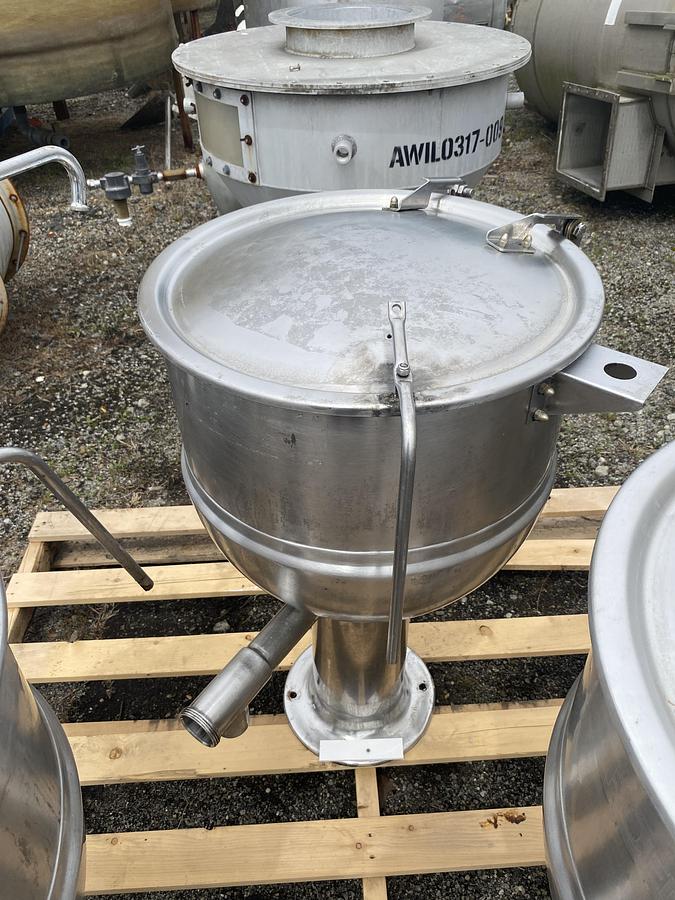 Used Used Groen 20 gallon 316 stainless steel jacketed stationary kettle