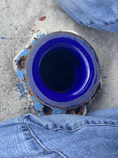 Used Pfaudler approximately 2000 gallon horizontal glass lined tank