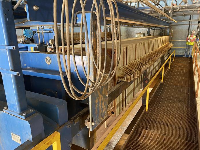 Used Used Netszch Model 1200-84/105 100 cu ft.  Poly plate and frame press