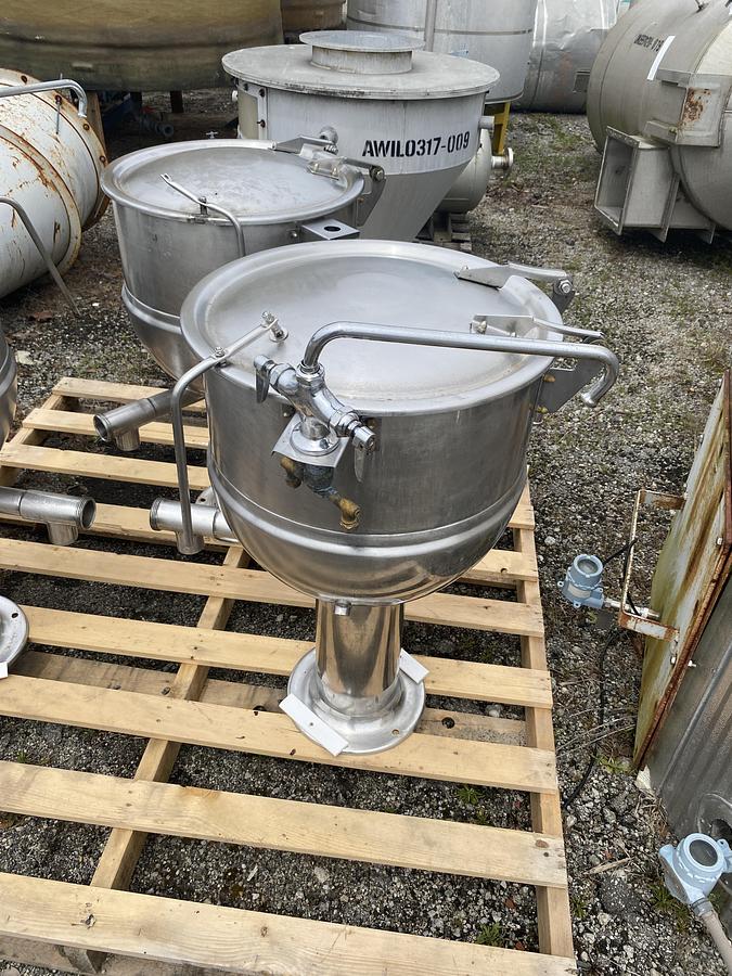 Used Used Groen 20 gallon 316 stainless steel jacketed stationary kettle