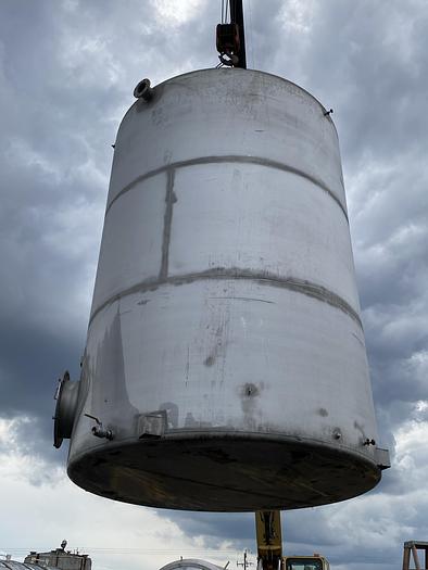 Used Used Wolfe Mechanical approximately 10,000 gallon 304L stainless steel vertical tank