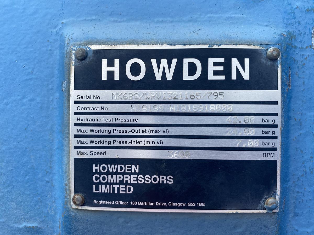 Used Used Howden Model WRVI321165 Compressor