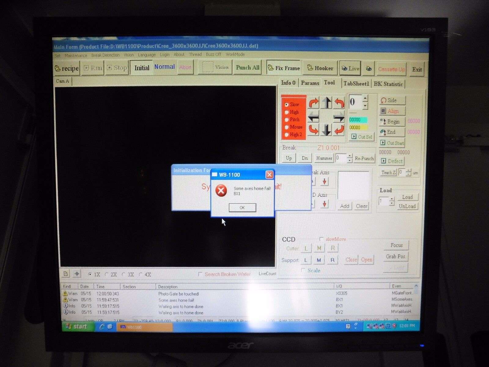 Used HTA Automation WB-1100 LED Wafer Breaking System