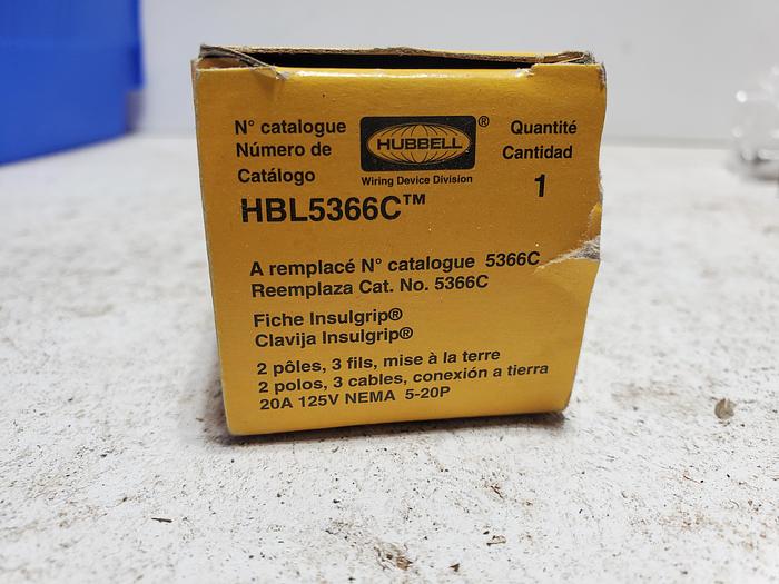 NEW HUBBELL 5366C 20 Amp 125 Volt 5-20P PLUG HBL5366C