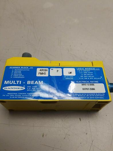 Used BANNER AR1GH-FMHS SCANNER BLOCK MULTI-BEAM