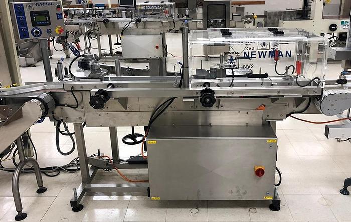 Used Labeler, Pressure Sensitive, Newman, Mdl NV2, WrapLabeler, Pressure Sensitive, Newman, Mdl NV2, Wrap #S742624