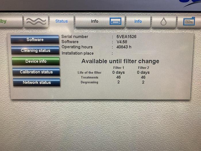Used Fresenius 5008 Cordiax Dialysegerät 40843h software Version V4.58