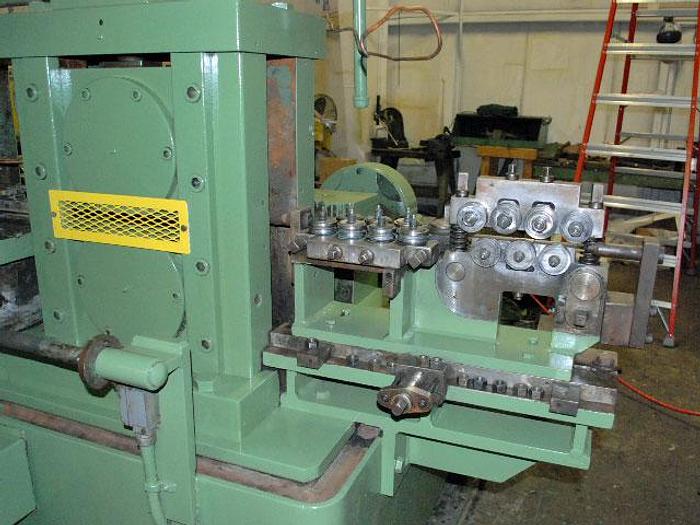 Used 11" - 4.5" (279 MM-114 MM) TISHKEN WIRE FLATTEN, STRAIGHTEN & CUT-OFF LINE (USED)