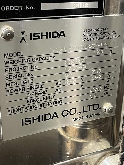 Used Ishida Check Weigher DACS-GN-5015-23/SS-I-S