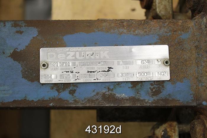 Used Dezurik 3" Hand Operated Knife Gate Valve #43192