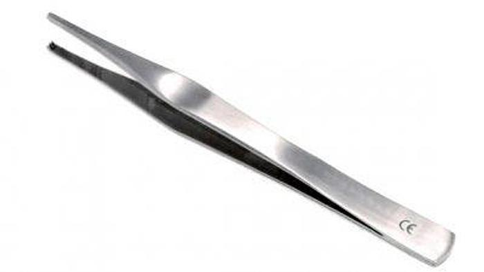 Used Forceps Tissue Dissecting Lane 2 in 3 Teeth 6in (150mm)