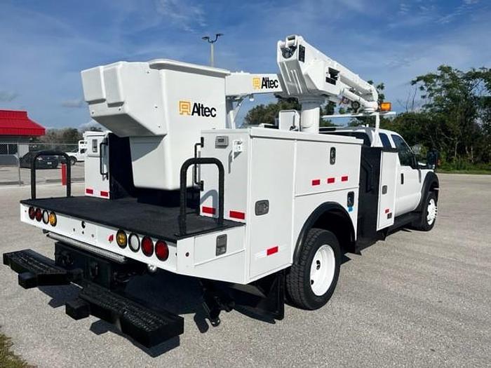Used Altec AT40-G Bucket Boom on 2015 Ford F550 4x4 Extended Cab Utility Bucket Truck