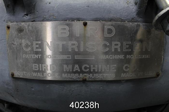 Used Bird Model 14 Centriscreen Pressure Screen #40238