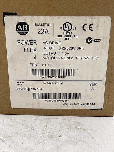 Allen-Bradley 22A-D1P0N104 Ser A 