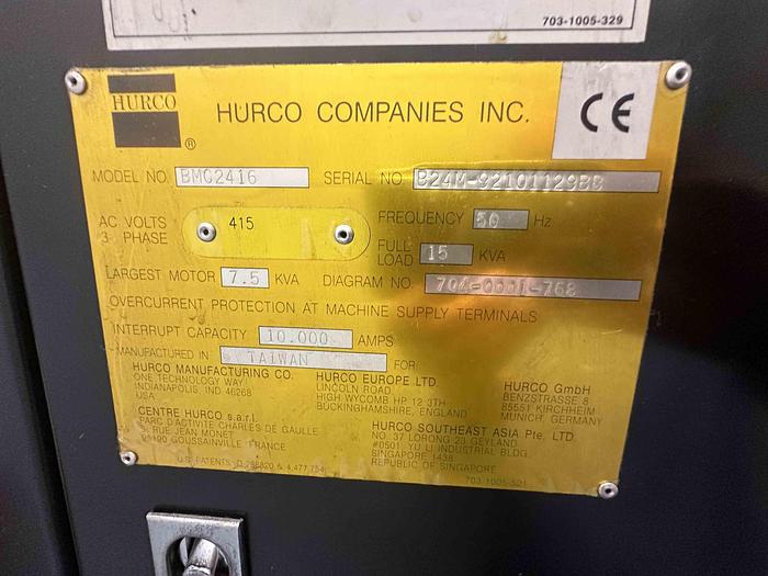 Used 1999 Hurco BMC2416 Machining Centre