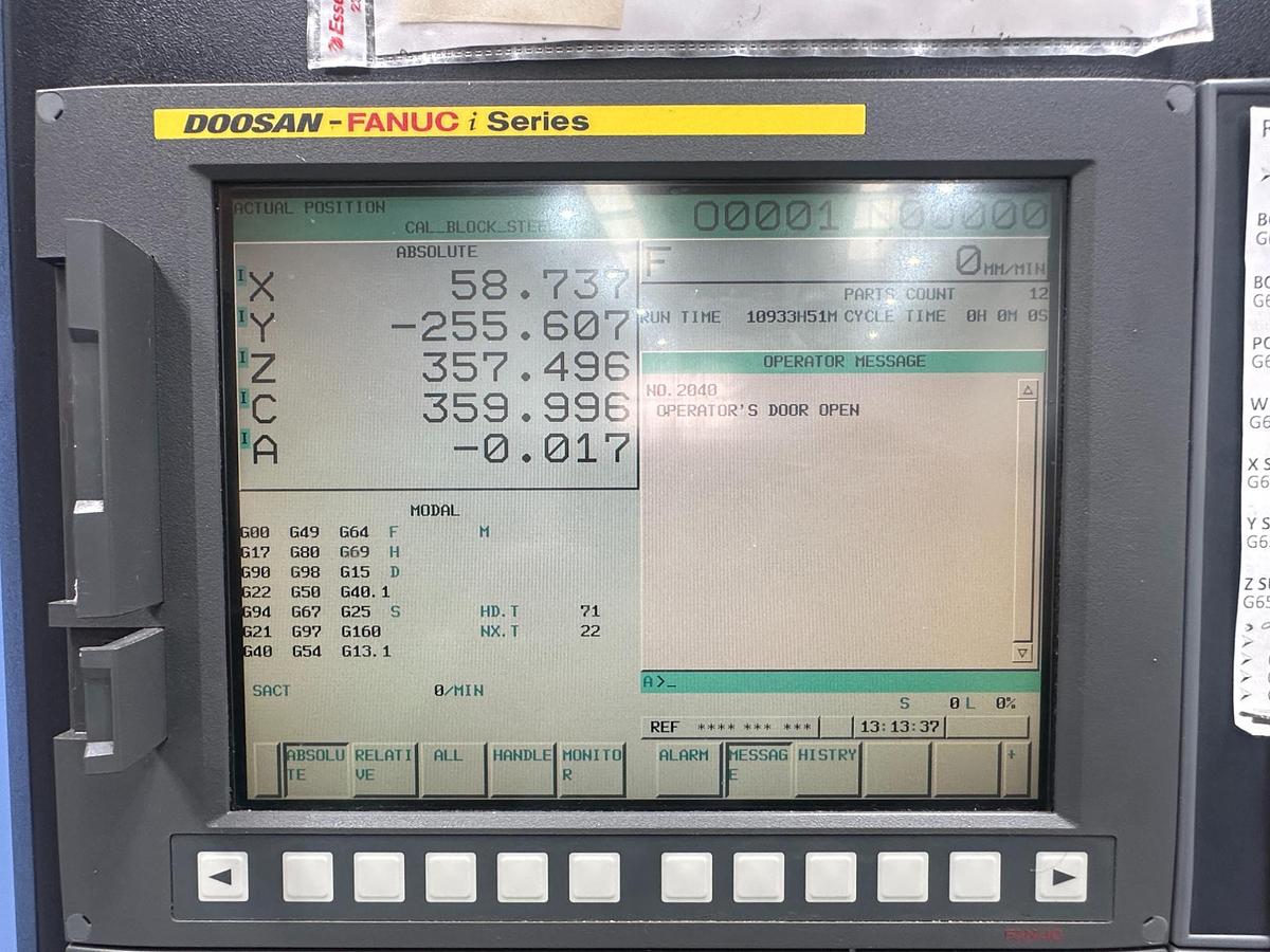 Used 2013 Doosan DNM 200/5AX Vertical Machining Machine