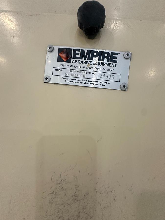 Used Empire Abrasive Equipment Sand Blaster PF-2626 – Complete System with Dust Extraction