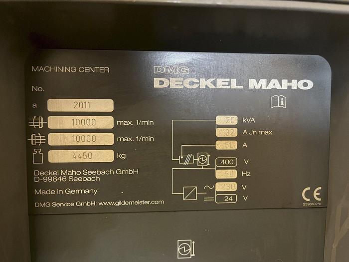 Used 2011 DMG Deckel Maho DMU 50 5 Axis Machining Center