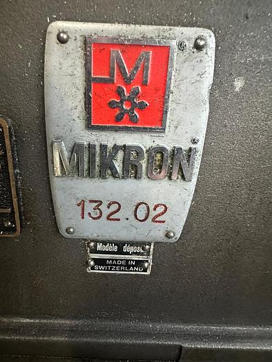 Used Mikron Type 132-02 Gear Hobbing Machine