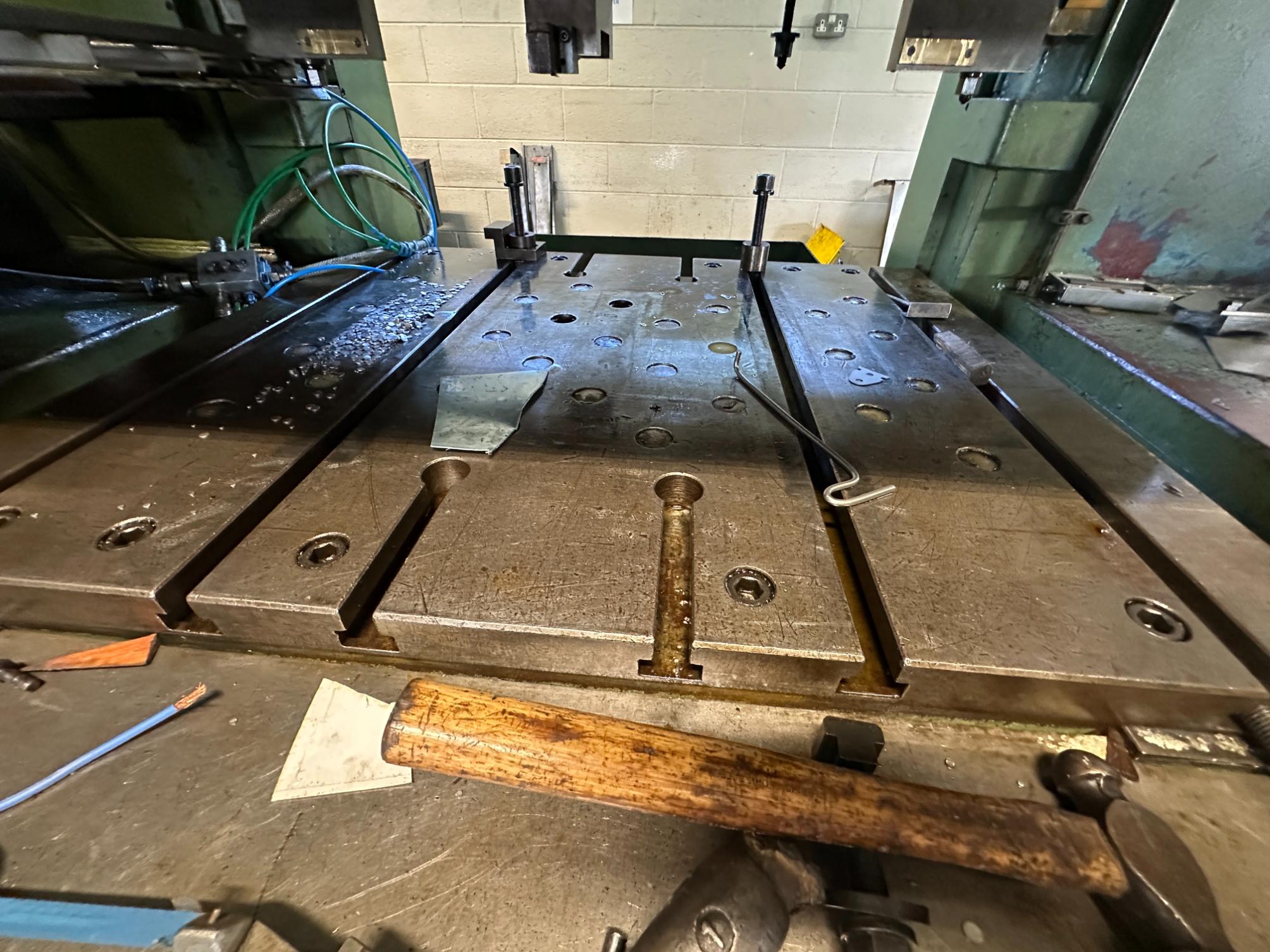 Used 1983 Fritz Müller SDZ 250.6.2 250 Ton Hydraulic Press with Dimeco Coil Line