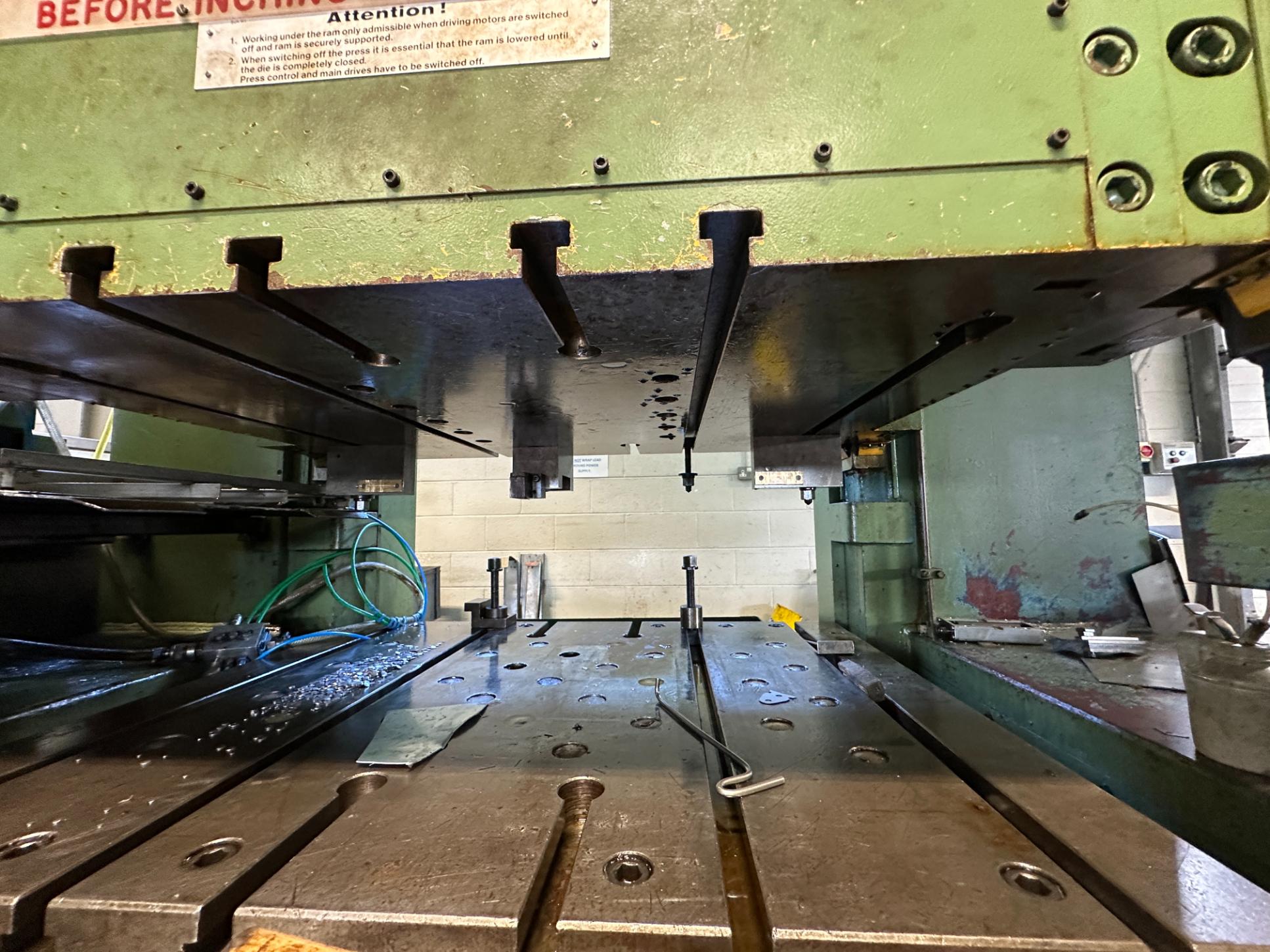 Used 1983 Fritz Müller SDZ 250.6.2 250 Ton Hydraulic Press with Dimeco Coil Line