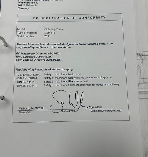 Used DR. Fritsch  DSP 515 Pressure Sintering Press