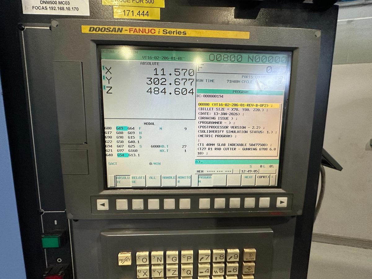 Used 2012 Doosan DNM 500 CNC Machining Centre | Fanuc | 12,000 RPM | BT40