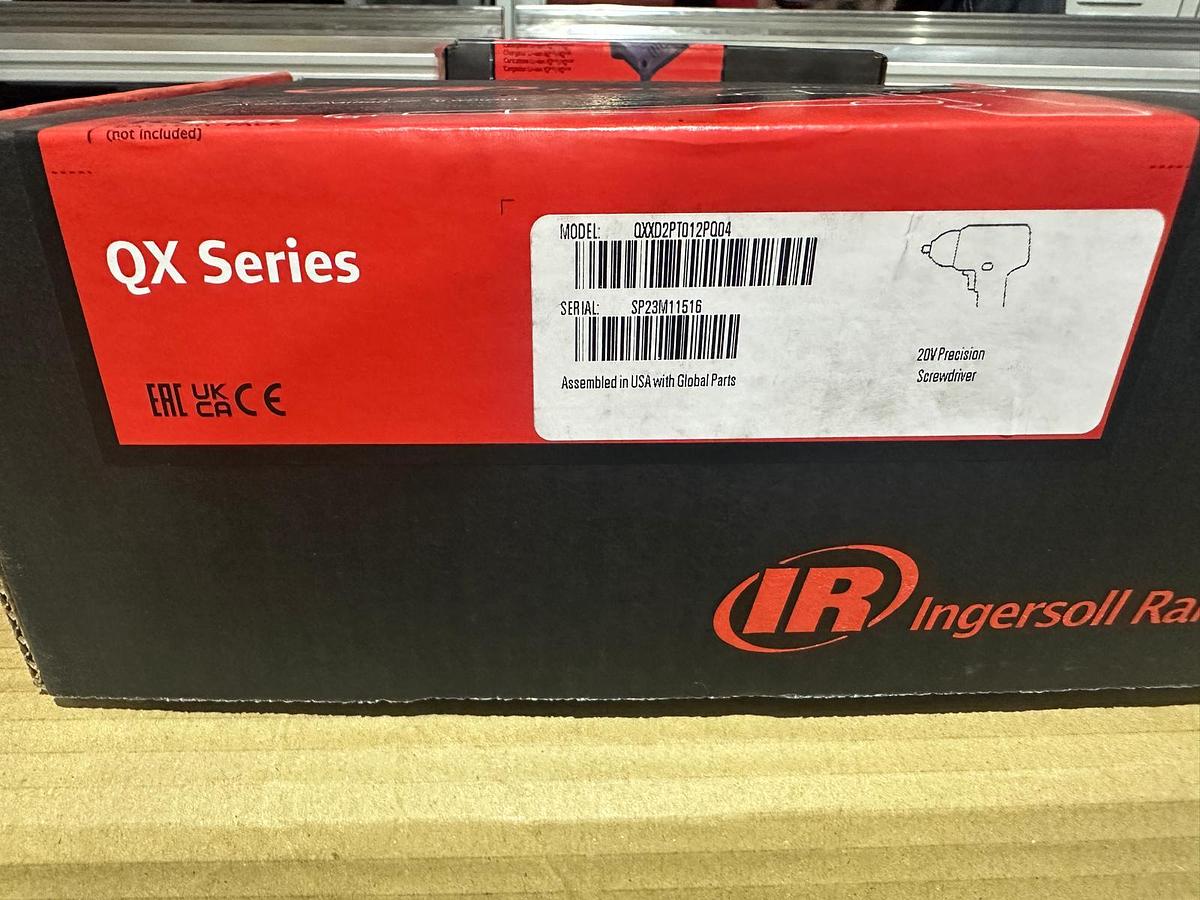 Used Ingersoll Rand QXBN Cordless Precision Screwdrivers – 3 Units + Chargers & 20V Batteries – Excellent Condition