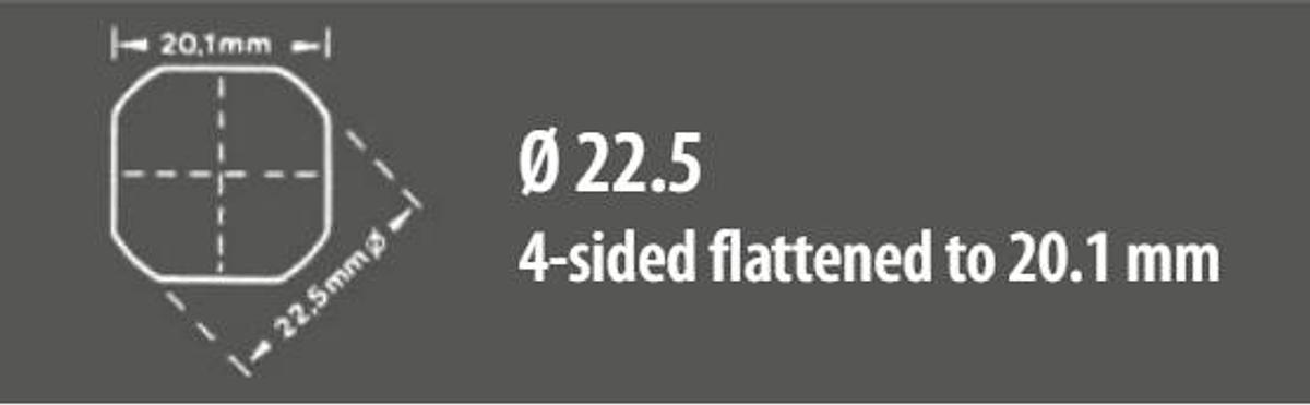 Alfra 01422 - 22.5mm Hole Puncher with 4 Flattened Sides