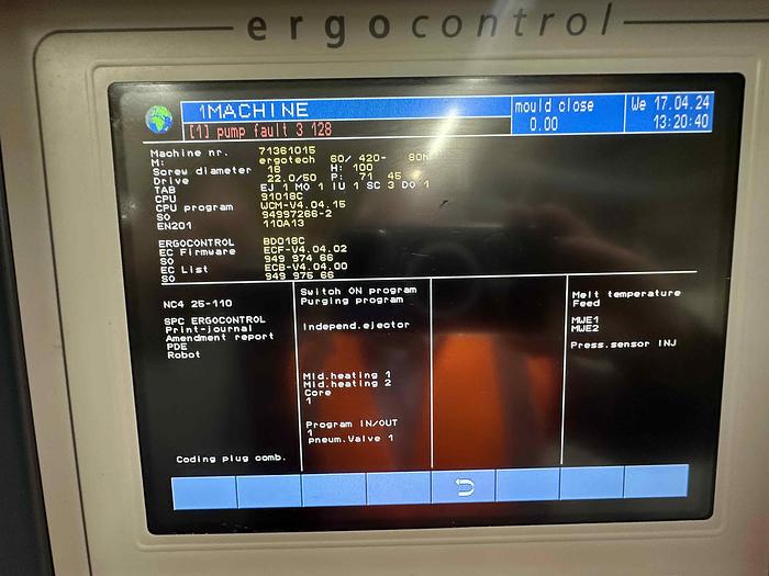 Used 2005 Demag System 60/420-80 Injection Moulding Machine