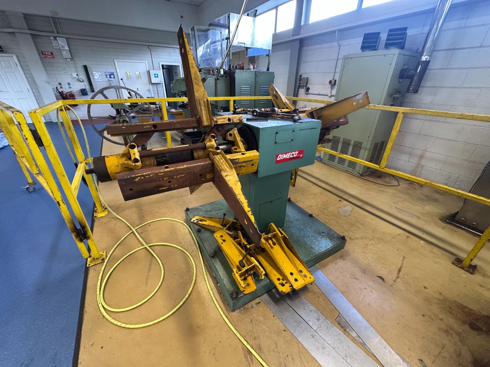 Used 1983 Fritz Müller SDZ 250.6.2 250 Ton Hydraulic Press with Dimeco Coil Line