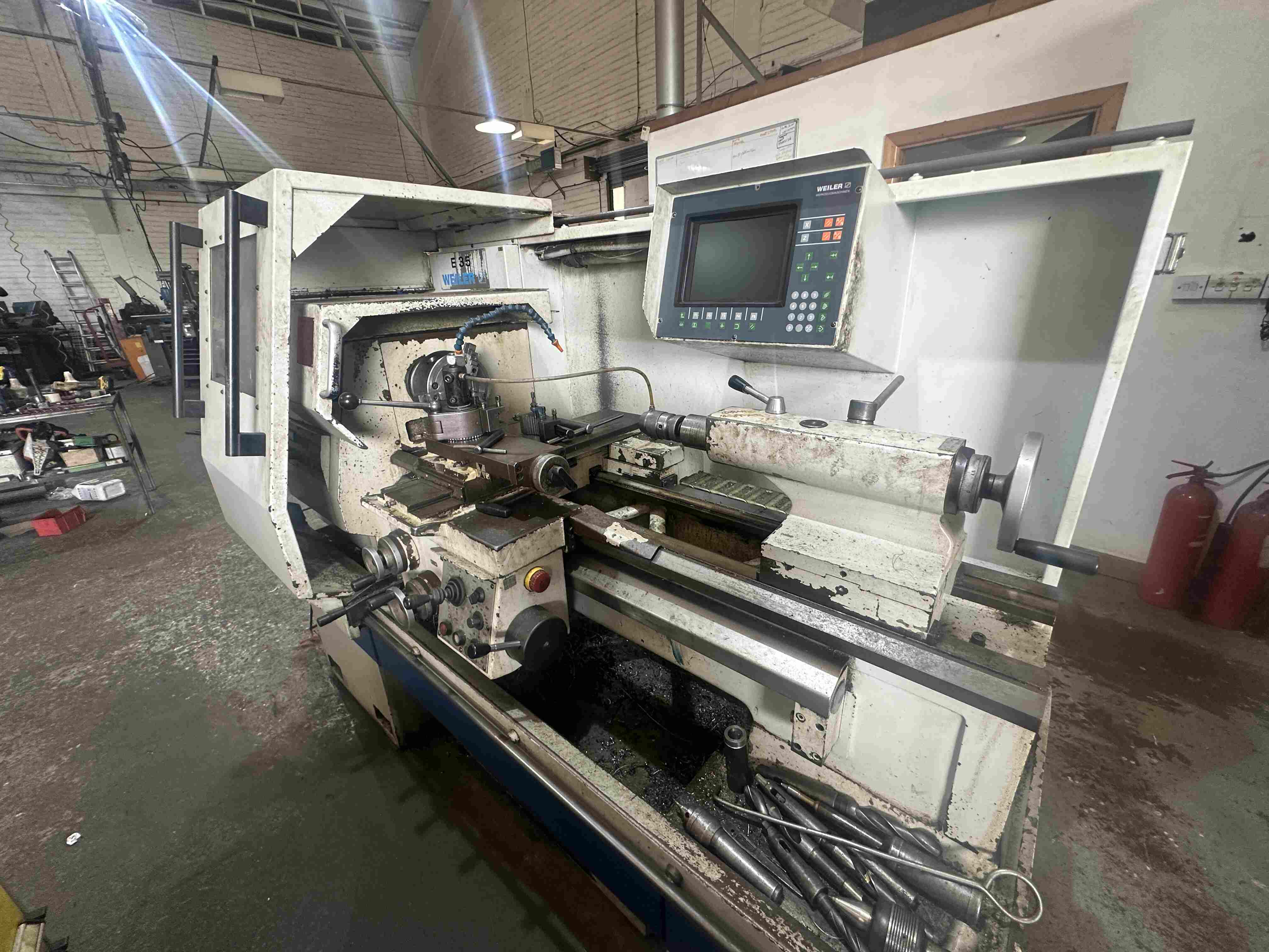 Used 1997 Weiler E35 CNC Lathe | Weiler Control | 54mm Bore
