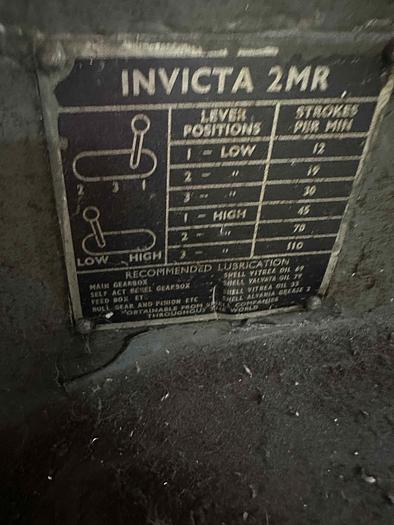 Used Invicta 2MR Shaping Machine