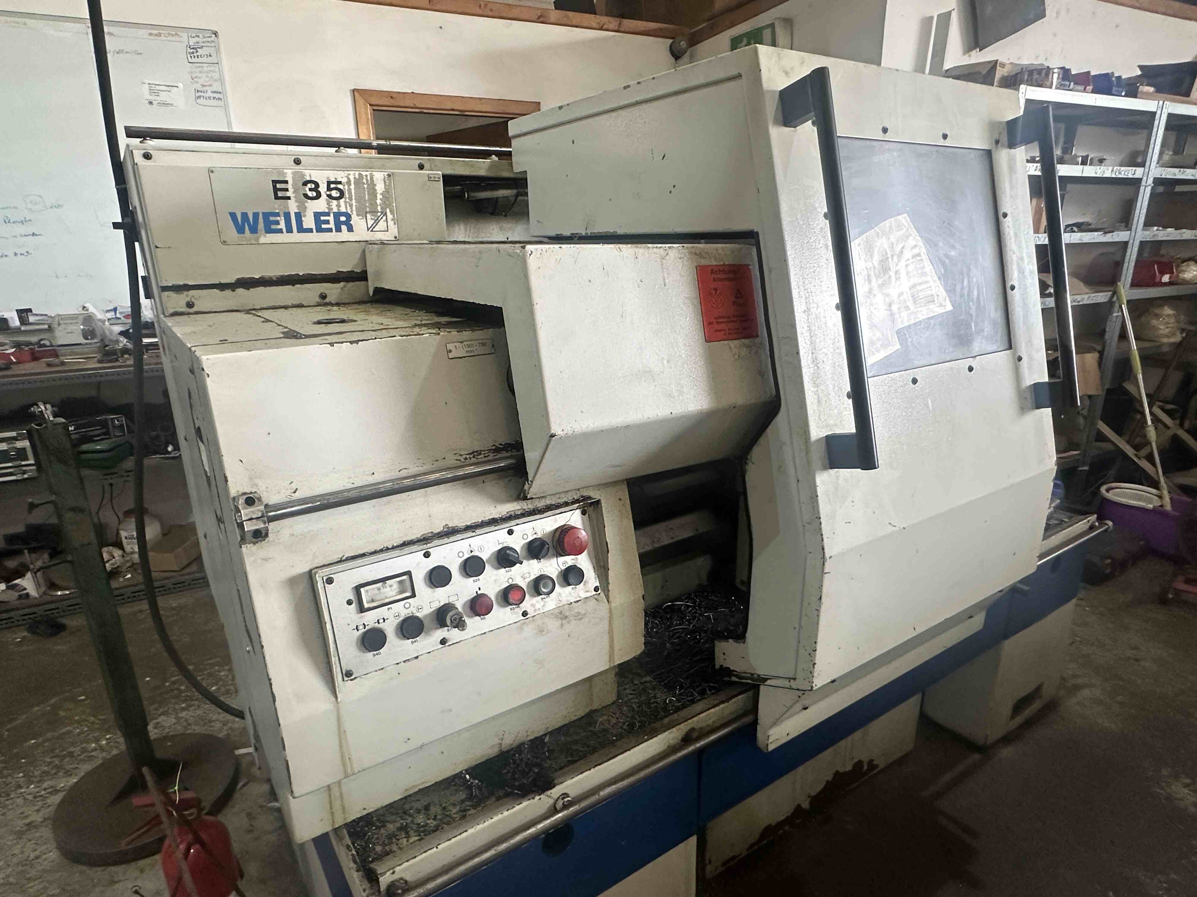 Used 1997 Weiler E35 CNC Lathe | Weiler Control | 54mm Bore