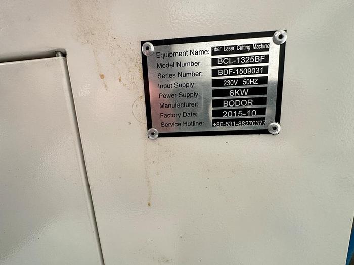 Used 2015 Bodor BCL-1325BF Fiber Laser