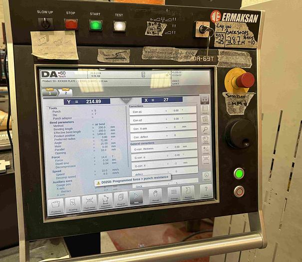 Used 2011 Ermaksan Speed Bend EVO 3100x135 CNC Pressbrake