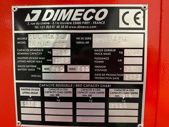 Used 2023 Dimeco Coil Pick & Tilt Coil Handler