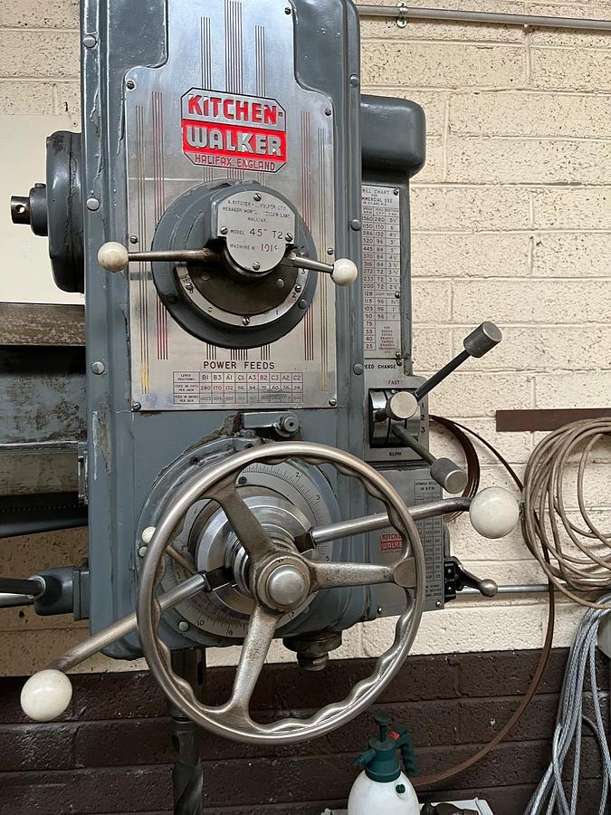 Used Kitchen & Walker 45″ T2 Radial Drill For Sale | Heavy Duty Radial Arm Drill