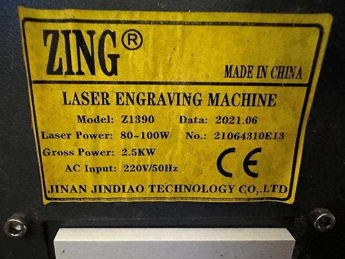 Used 2021 Mantech/Jinan Jindiao Technology  Z1390 Laser Cutter & Engraver
