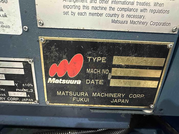Used 2004 Matsuura MAM72-25V Machining Centre
